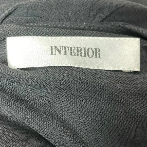 NWOT - INTERIOR NYC Kit Ruched Lace-Up Top Black Size Small - Picture 7 of 10